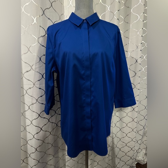 Chico's No Iron Button up or down shirt blouse Chico’s size 3 or size 16 XL - Picture 1 of 6